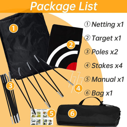 Golf Nets for Backyard,Golf Net,Golf Driving Range,Golf Practice Hitting Net,10X7X6Ft Golf Net with Target and Carry Bag,White Net-Without Bottom